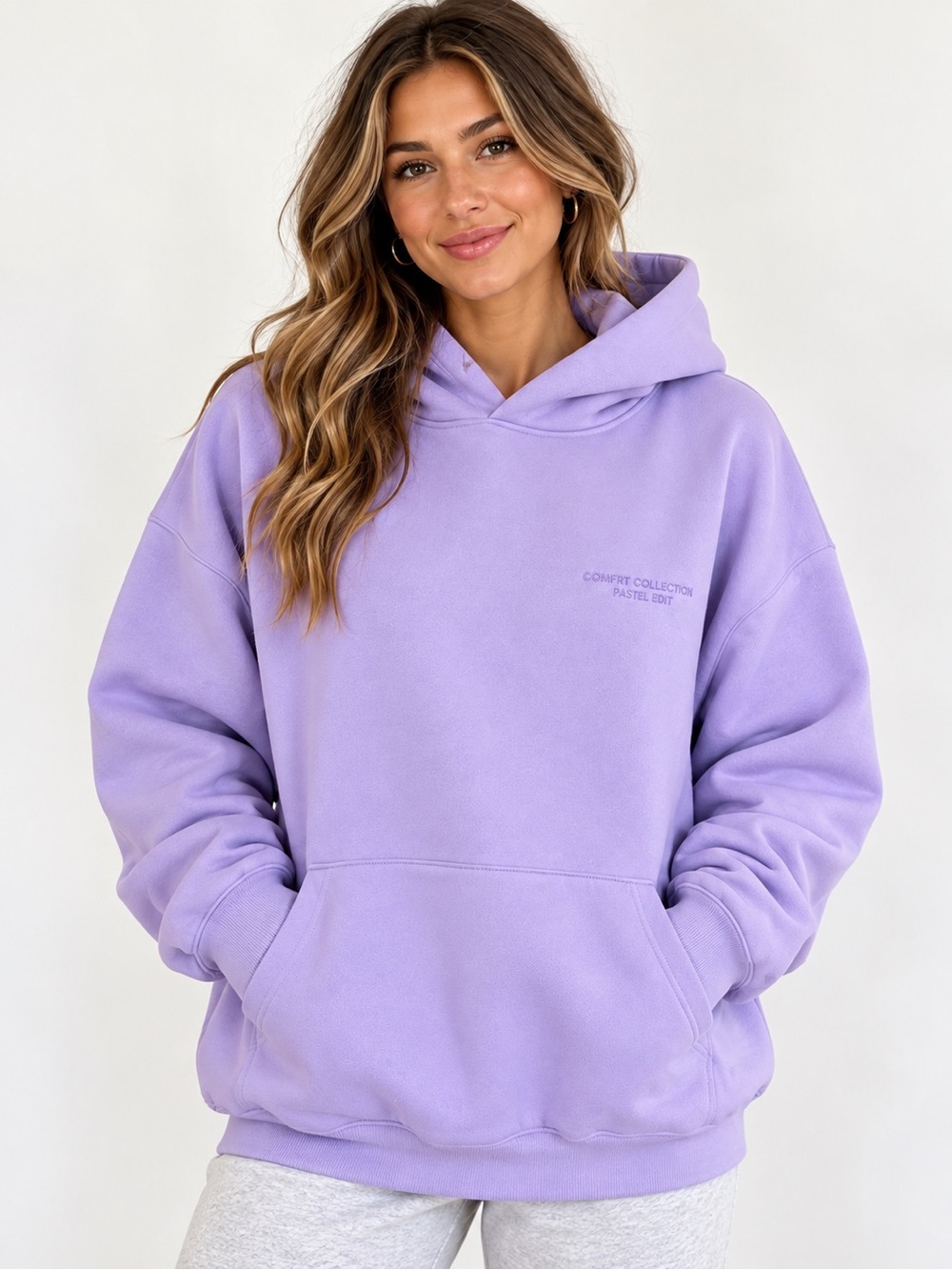 Pastel Lavender Oversized Hoodie